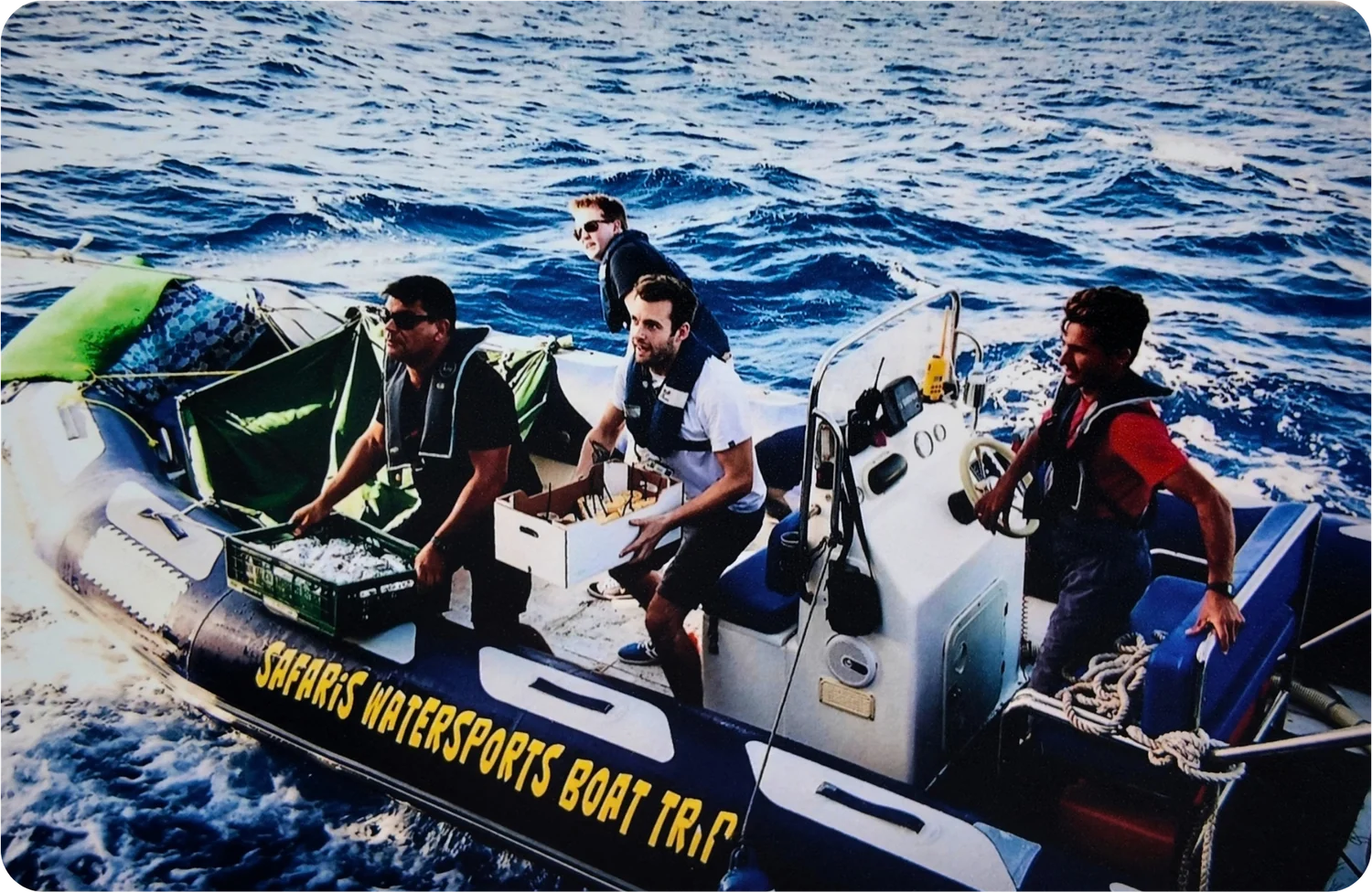 David on a boat trip at sea